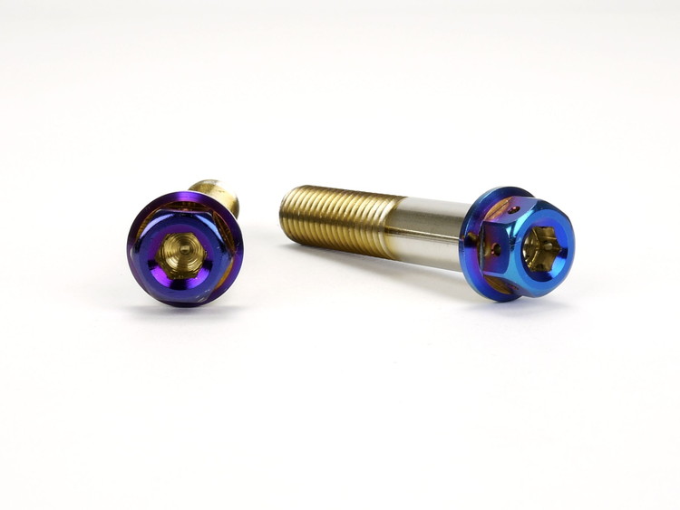 ☆Star Bolt CNC加工 ヘキサゴンヘッド　SUS PVDチタンコート ボルト　M10×50mm　P1.5mm 焼き色ブルー仕上げ 0056T