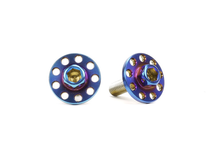 ☆Star Bolt CNC加工 ヘキサゴンヘッド SUS PVDチタンコート ビッグヘッドボルト M6×20mm P1.0 焼き色ブルー仕上げ 0075T