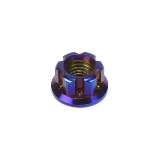 ☆Star Bolt CNC加工 SUS ステンレス PVDチタンコートフランジナット M8 P1.25 焼き色ブルー仕上げ 0096T