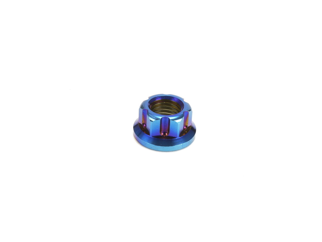 ☆Star Bolt CNC加工 SUS ステンレス PVDチタンコートフランジナット M10 P1.25 焼き色ブルー仕上げ 0097T
