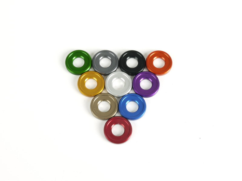 ☆Star Washer CNC加工 アルマイトカラーワッシャー レッド　M5/M6共用 0118