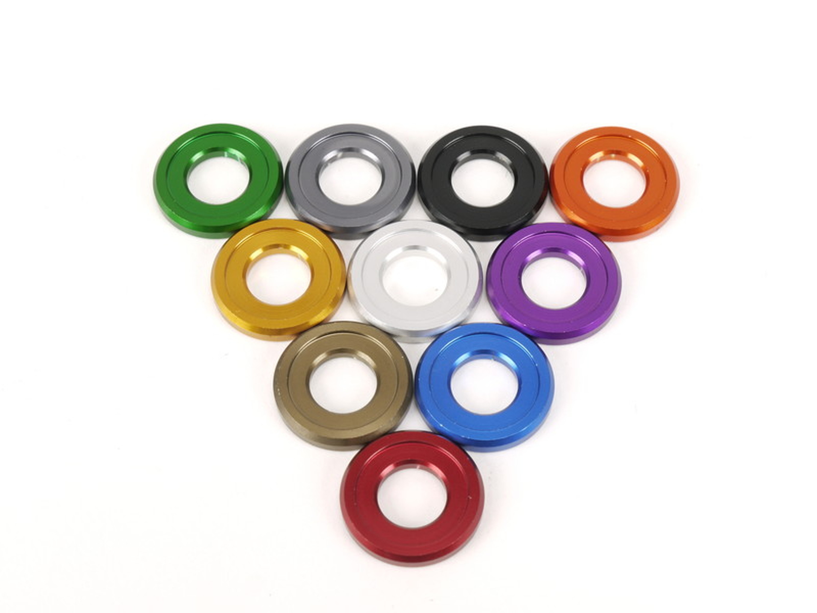 ☆Star Washer CNC加工 アルマイトカラーワッシャー オレンジ　M8ソケットボルト用 0119