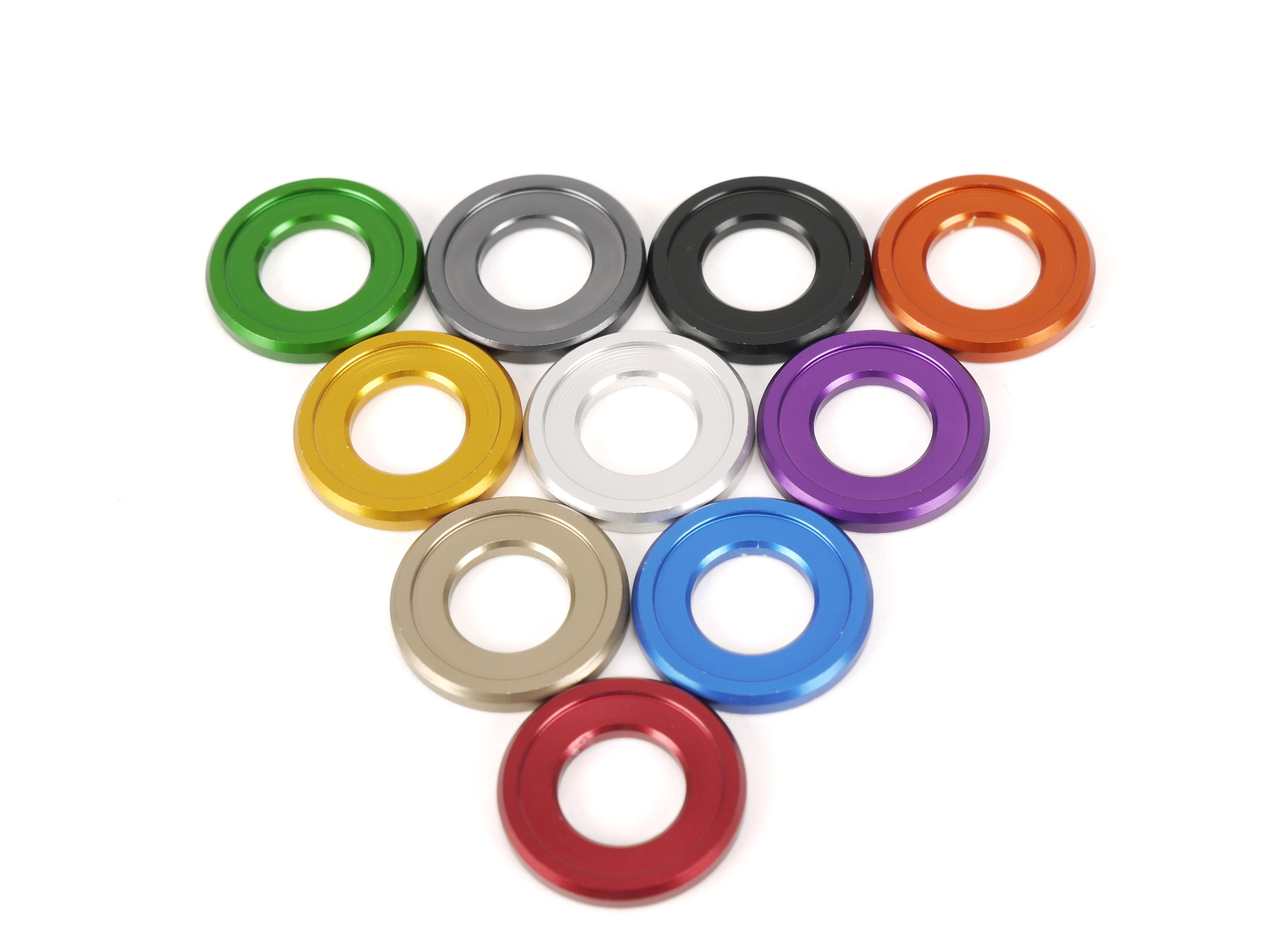 ☆Star Washer CNC加工 アルマイトカラーワッシャー グレー　M10ソケットボルト用 0120