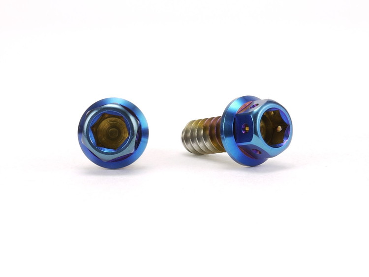 ☆Star Bolt CNC加工 ヘキサゴンヘッド　SUS PVDチタンコート タッピングスクリュー　M6×15mm　焼き色ブルー仕上げ 0165T