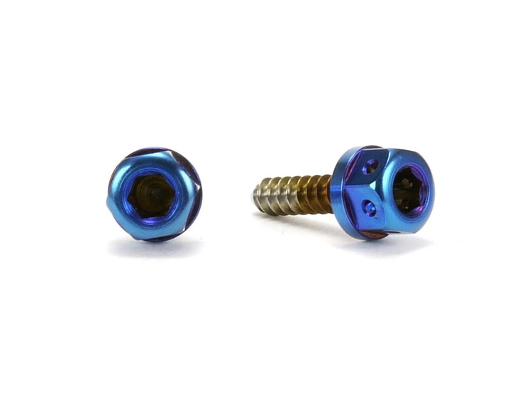 ☆Star Bolt CNC加工 ヘキサゴンヘッド　SUS PVDチタンコート タッピングスクリュー　M3×11mm　焼き色ブルー仕上げ 0251T
