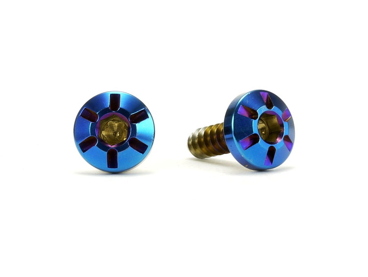 ☆Star Bolt CNC加工 ヘキサゴンヘッド　SUS PVDチタンコート タッピングスクリュー　M5×15.8mm　焼き色ブルー仕上げ 0399T