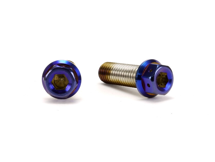 ☆Star Bolt CNC加工 ヘキサゴンヘッド　SUS PVDチタンコート ボルト　M10×30mm　P1.5mm 焼き色ブルー仕上げ 0344T