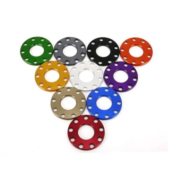 ☆Star Washer CNC加工 アルマイトカラー 9ホール フラットワッシャー ゴールド M10用 0297