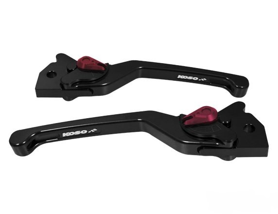 KOSO MAJESTY S(マジェスティS）,SMAX 6ステップ アジャスタブルレバーセット　ブラック AH054KR0