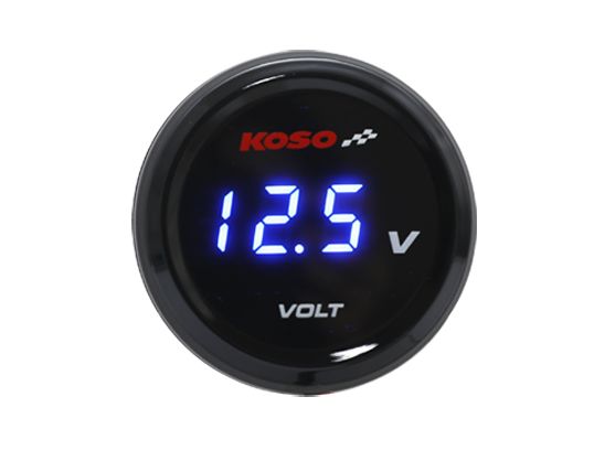 KOSO i-GEAR 汎用電圧計(ボルトメーター）ブルー 12V車全般用 BA067B00