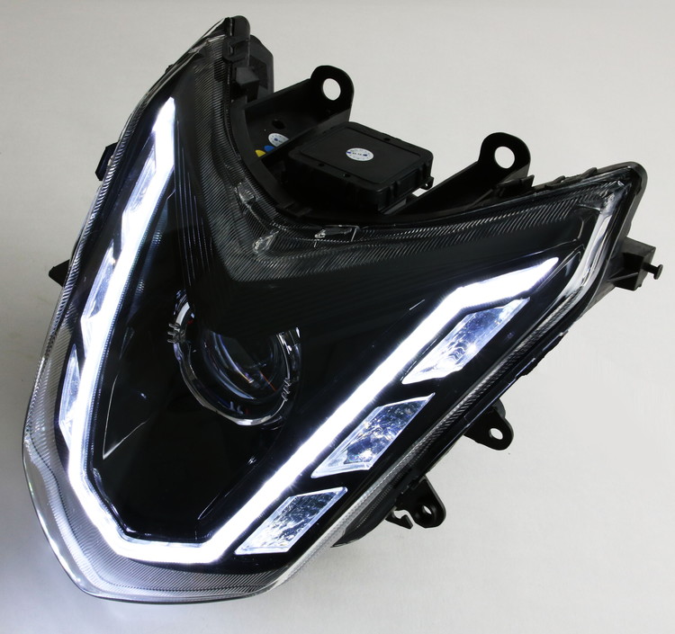 Light Master V4 デイライト ラインLED AFS内蔵 プロジェクターヘッドライト コンプリートキット【4TH CYGNUS X】【シグナスX】【LEDヘッドライトバルブ付き】 TA-LIM-HE002