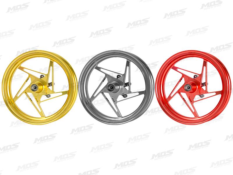 【MOS】【シグナスX】【4TH CYGNUS X】【BW’S125 SEA6J】XR-5 鍛造 アルミ ホイール 前後セット ゴールド TA-MOS-WH004GD
