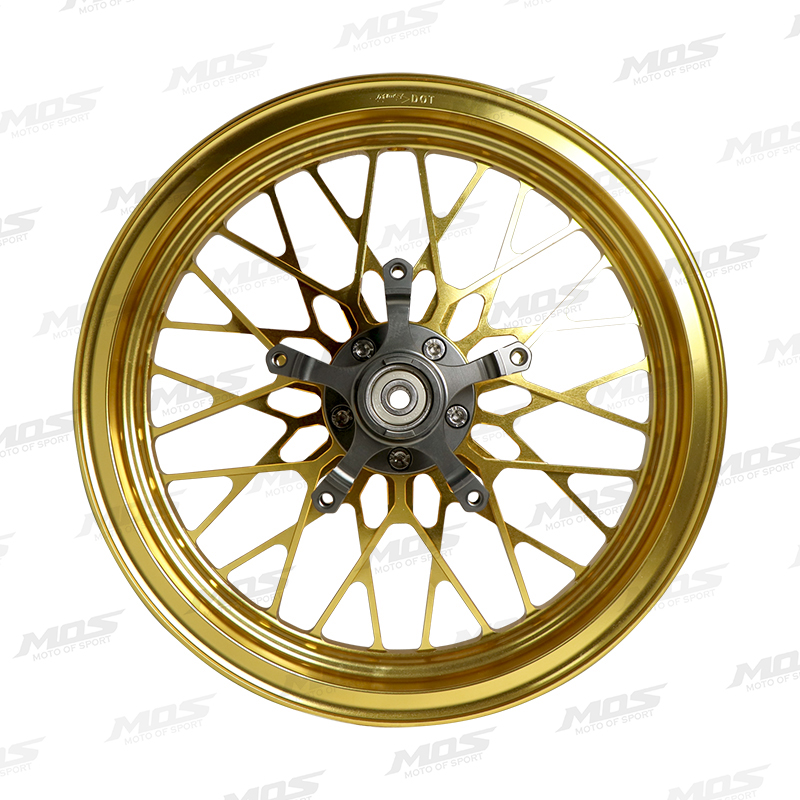 MOS マジェスティS（MAJESTY S）SMAX FORCE用鍛造14本スポークホイール 前後セット ゴールド TA-MOS-WH007GD