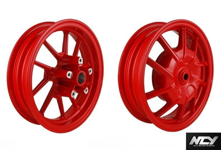 NCY CYGNUS X(シグナスＸ） アルミホイール前後セット レッド F2.75J/R3.00J TA-NCY-WHFRRDS