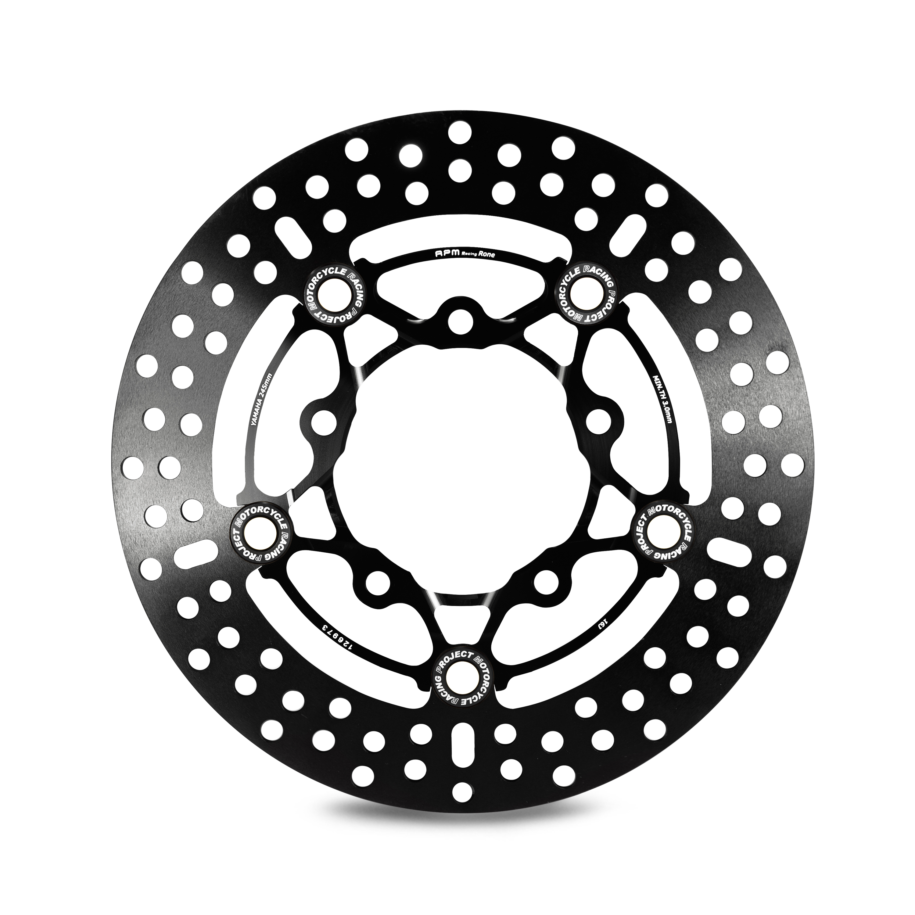 RPM CYGNUS X(シグナスX) ドリルドハイカーボンFCDフローティングディスク245mm ブラック/ブラック ST-5TY-TSAX010-BK