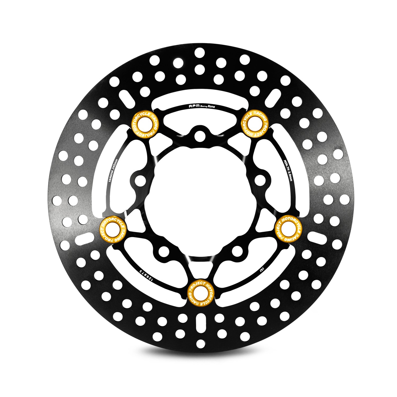 RPM CYGNUS X(シグナスX) ドリルドハイカーボンFCDフローティングディスク245mm ブラック/ゴールド ST-5TY-TSAX010-KY