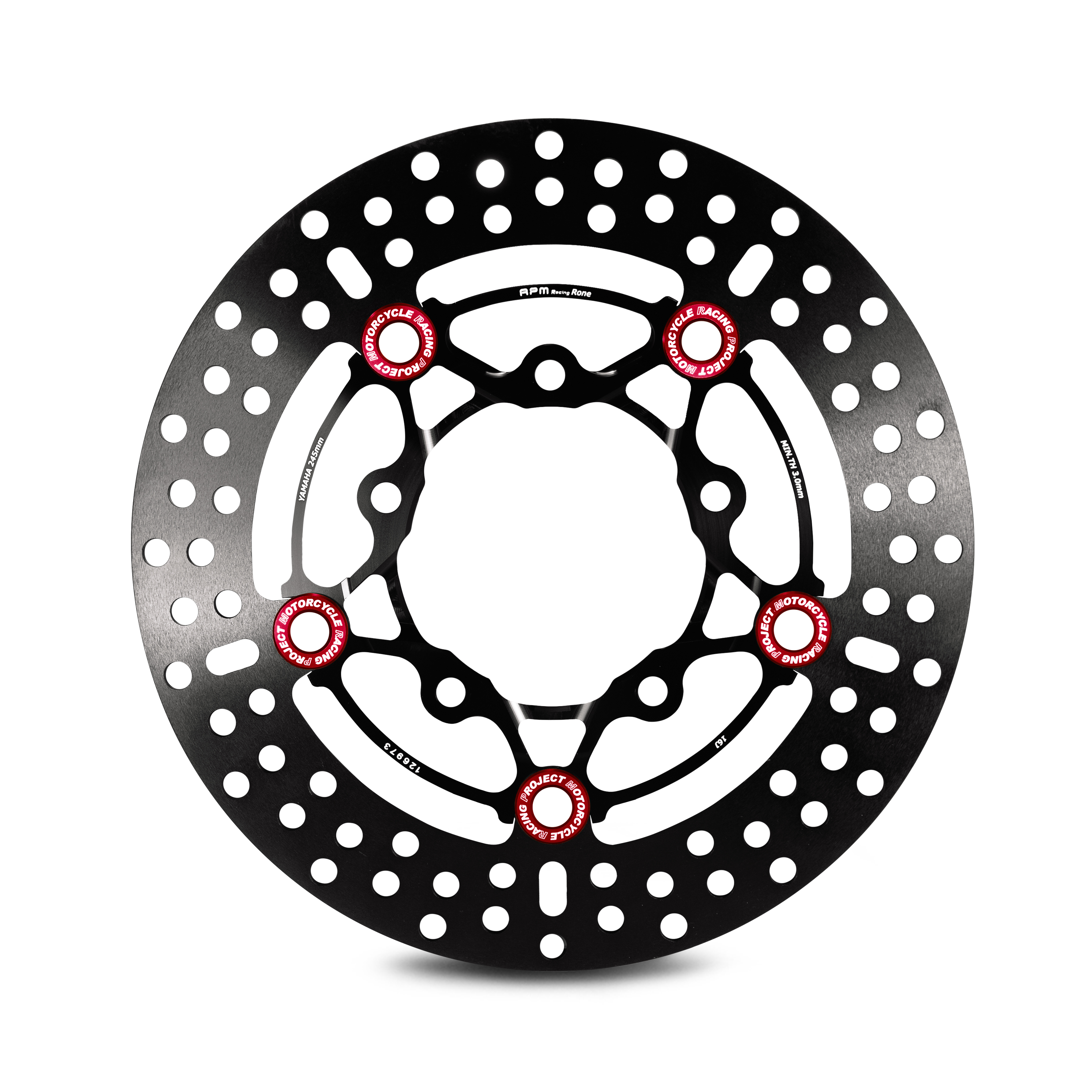 RPM CYGNUS X(シグナスX) ドリルドハイカーボンFCDフローティングディスク245mm ブラック/レッド ST-5TY-TSAX010-RD