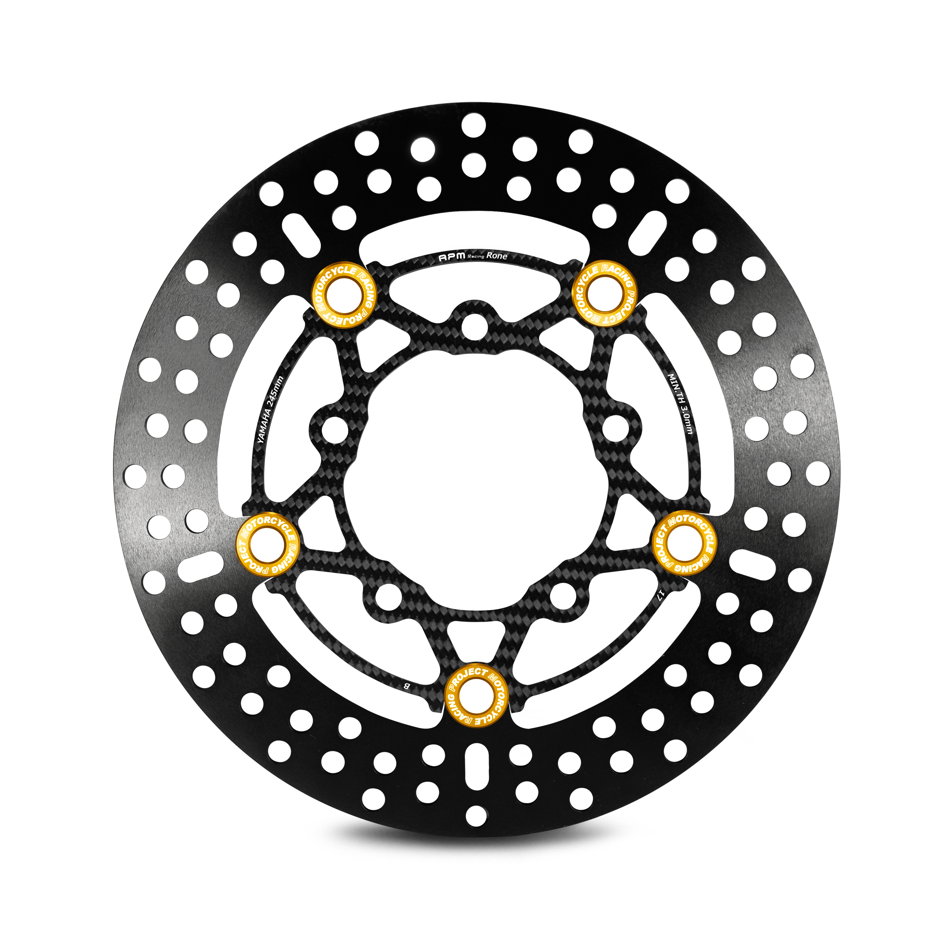 RPM CYGNUS X(シグナスX) CFRP ドリルドFCDフローティングディスク245mm ゴールド STF-5TY-TSAX010-CO/KY