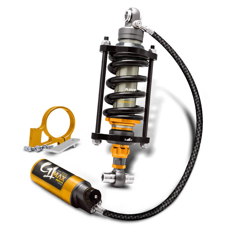 RPM GⅡ TMAX リモートコンプレッションリザーバー　ストレッチリアサスペンション310mm ブラック/ゴールド 0101-008310-K60102
