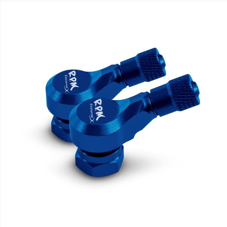 RPM CNC アルミエアバルブ 70度２個セット ブルー P19-00-010-BL CNC AIR VALVE